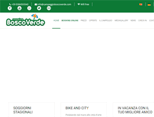 Tablet Screenshot of campeggioboscoverde.it
